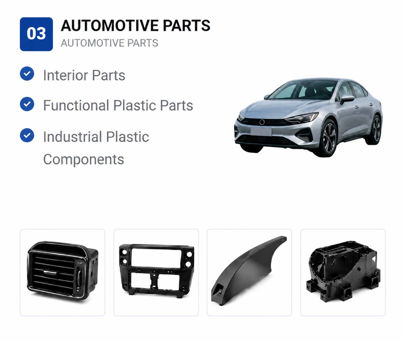 Customized Automotive Plastic Parts Industrial Plastic Components