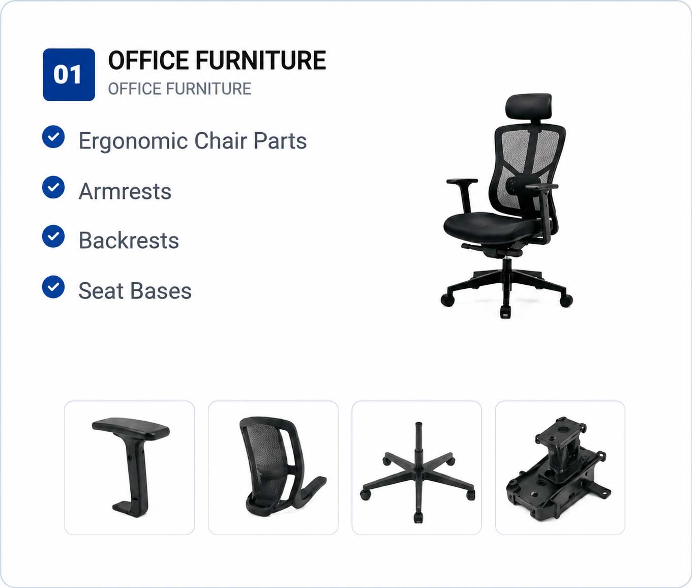 Office Furniture Plastic Parts
